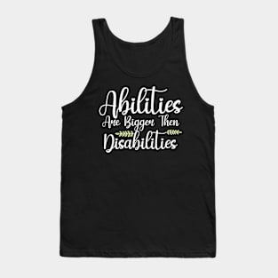 Abilities Disabilities Speech Therapist Tank Top